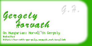 gergely horvath business card